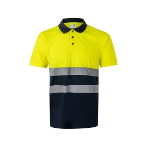 HI VL FORTUNA. Tricou polo Bird-eye (140g/m²) cu mâneci scurte, din poliester (100%) - Img 2
