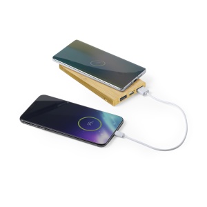 MAK Kalery - Power Bank Bamboo Wireless 5W. 6000 mAh. 2 USB Outputs. Type C Output and Input - Img 3