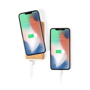 MAK Limerick - Power Bank Cork/ Wheat Straw Wireless 15W. 8000 mAh. USB Output. Type C Output and Input - Img 3