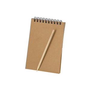 MAK Madguire - Notebook Recycled Cardboard 8 Sheets. Bamboo Scraper Included