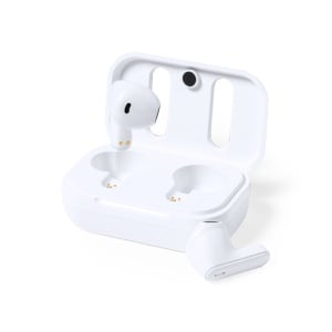 MAK Shizar RCS - Earphones Recycled Leather/ Recycled ABS Bluetooth Connection. Battery 30 mAh/ Charging Station 300 mAh