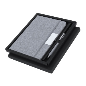 MAK Wendam - Set Polyester 300D RPET/ Metal Notepad Hard Cover. 100 Sheets. Pen - Img 5