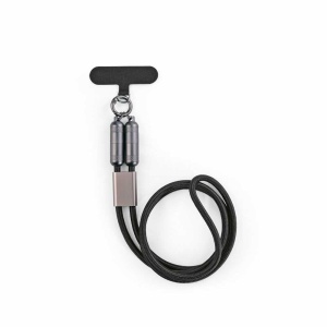 Marconi 2-in1 Cable and Phone Strap rPET. USB-C to USB-C. 60W Fast Charge