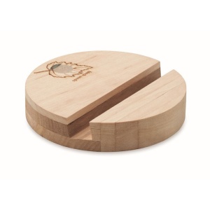 MO GROW ROUND STAND Birch Wood phone stand