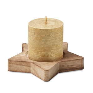 MO LOTUS - Candle on star wooden base - Img 5