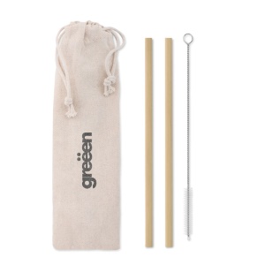 MO NATURAL STRAW - Pai bambus și perie în husă