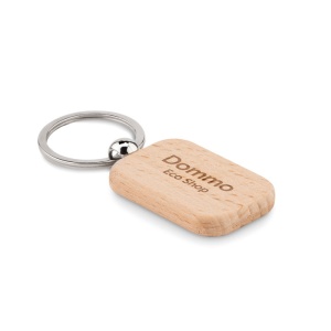 MO POTY WOOD - Rectangular wooden key ring