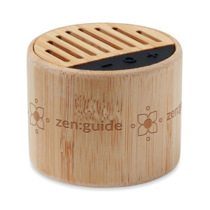 MO ROUND LUX - Round bamboo wireless speaker
