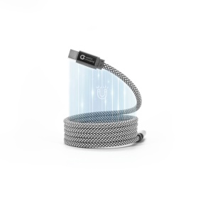 NADELLA. Cablu USB-C la USB-C cu manta împletită din poliester (60 W) și sistem magnetic pentru înfășurare ușoară - Img 4