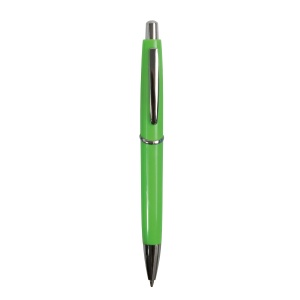 ON™ ABS plastic snap pen with coloured barrel and metal clip, jumbo refill