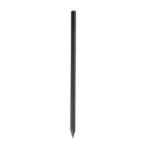 ON™ Black wooden pencil with graphite lead, black wood, cylindrical cross-section