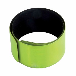 ON™ Reflective polyester and PVC slap safety bracelet with steel inner, 30 x 3 cm