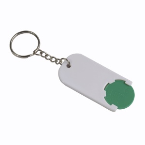 ON™ Plastic key ring with shopping trolley token