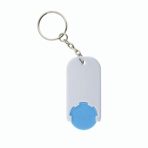 ON™ Plastic key ring with shopping trolley token