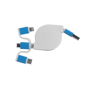 ON™ Retractable charging cable USB, Type-C, lightning and micro USB