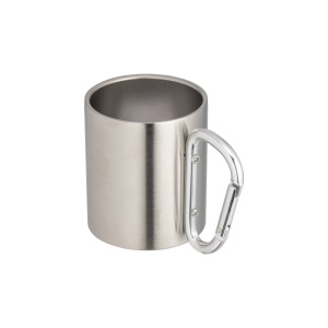 ON™ Steel mug with aluminum carabiner handle, 200 ml