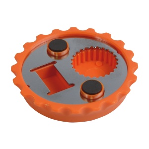 ON™ ABS and metal, bottle top-shaped, screw-top and bottle opener with magnets
