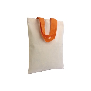 ON™ Geantă mini shopper din bumbac reciclat natural 140 g/m2 cu mânere colorate - Img 2