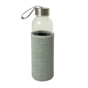 ON™ Glass bottle with stainless steel lid and neoprene pouch (500 ml)