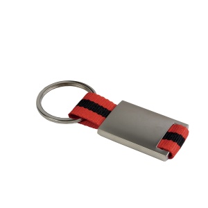 ON™ Metal and nylon key ring in a black box