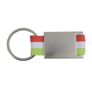ON™ Metal and nylon key ring in a black box