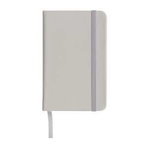 ON™ PU notebook with coloured elastic, ruled sheets (80 pages), satin bookmark