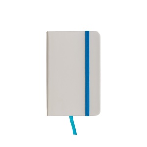 ON™ PU notebook with coloured elastic, ruled sheets (80 pages), satin bookmark