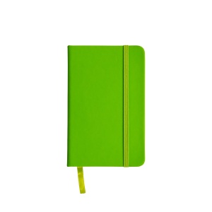ON™ PVC notebook with coloured elastic, ruled sheets (80 pages), satin bookmark