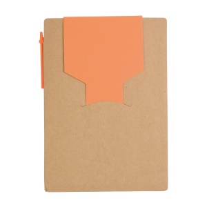 ON™ Recycled-paper notepad with cardboard pen and sticky notes
