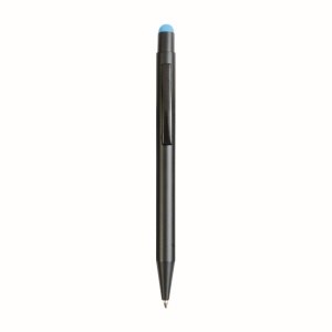 ON™ Aluminum push button ball pen with colored touch screen and laser engraved logo