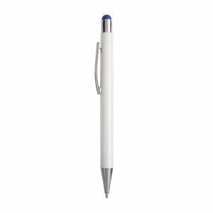 ON™ Aluminum push button ball pen with colored touch screen and laser engraved logo