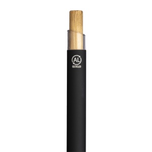 ON™ Rubberized recycled aluminum snap pen. Burnished details , bamboo button