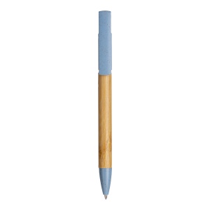 ON™ Bamboo and wheat straw twist pen with mobile phone stand