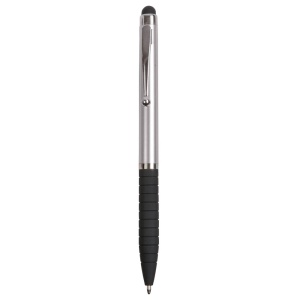 ON™ Plastic twist pen with rubberised grip and touchscreen rubber tip