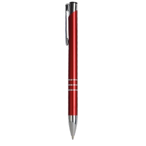 ON™ Metal snap pen with 3-ring decoration and chromed details