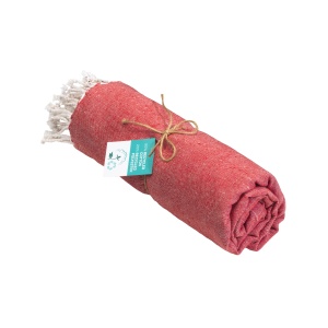 ON™ Recycled cotton fringed beach towel, size 90x170 cm