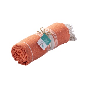 ON™ Recycled cotton fringed beach towel