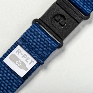 ON™ Recycled polyester R-PET lanyard with carabiner and safety hook