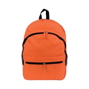 ON™ 600D polyester 6-pocket backpack (two mesh side pockets). Front pocket with velcro