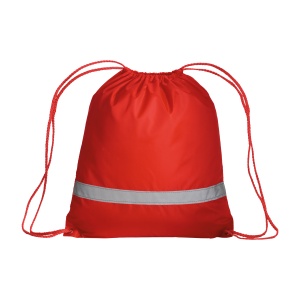ON™ 210T polyester backpack with reflective strip, drawstring closure and reinforced corners