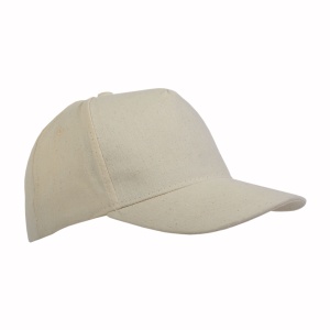 ON™ Cotton 5-panel cap with 2 mm-thick visor, embroidered eyelets and adjustable velcro strap