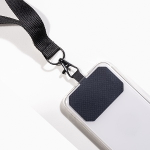 ON™ Polyester neck ribbon with cell phone holder tag