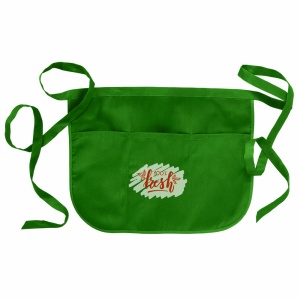 ON™ 20% cotton/80% polyester (180 g/m2) bartender apron with 3 front pockets, 49 x 34 cm