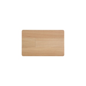 ON™ 4GB wooden card shape USB pendrive.