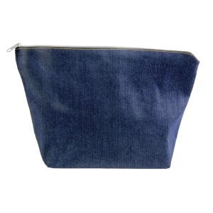 ON™ DENIM 220 g/m2 cotton (85% cotton - 15% polyester) beauty case with zip closure