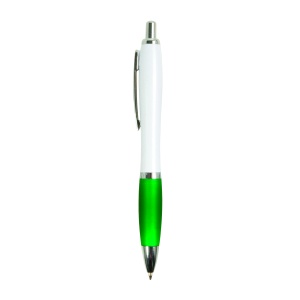 ON ABS plastic snap pen with white barrel, Italian flag-coloured grip and metal clip - Img 19