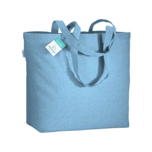 ON Geantă de cumpărături din bumbac reciclat de 190 g/m2, cu mânere lungi și clin - Img 3
