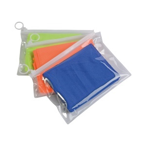 ON Husă cu fermoar din PVC (18,6 x 14,2 cm) pentru măști chirurgicale și prosop sport răcoritor (articolul 18424)