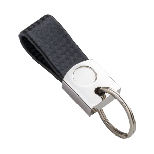 ON Metal and PU key ring with space for resin logo