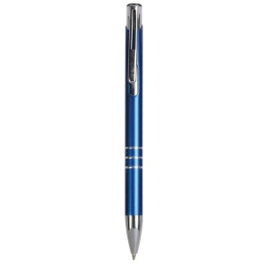 ON Metal snap pen with 3-ring decoration and chromed details